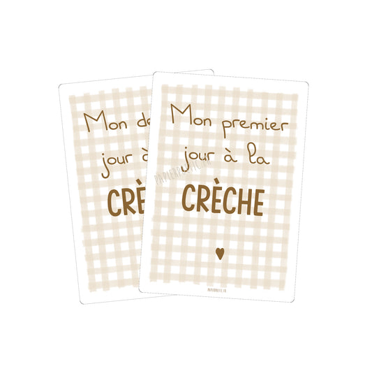 Carte souvenirs de crèche