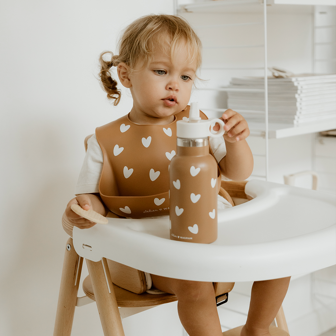 Bavoir en silicone - Nougat