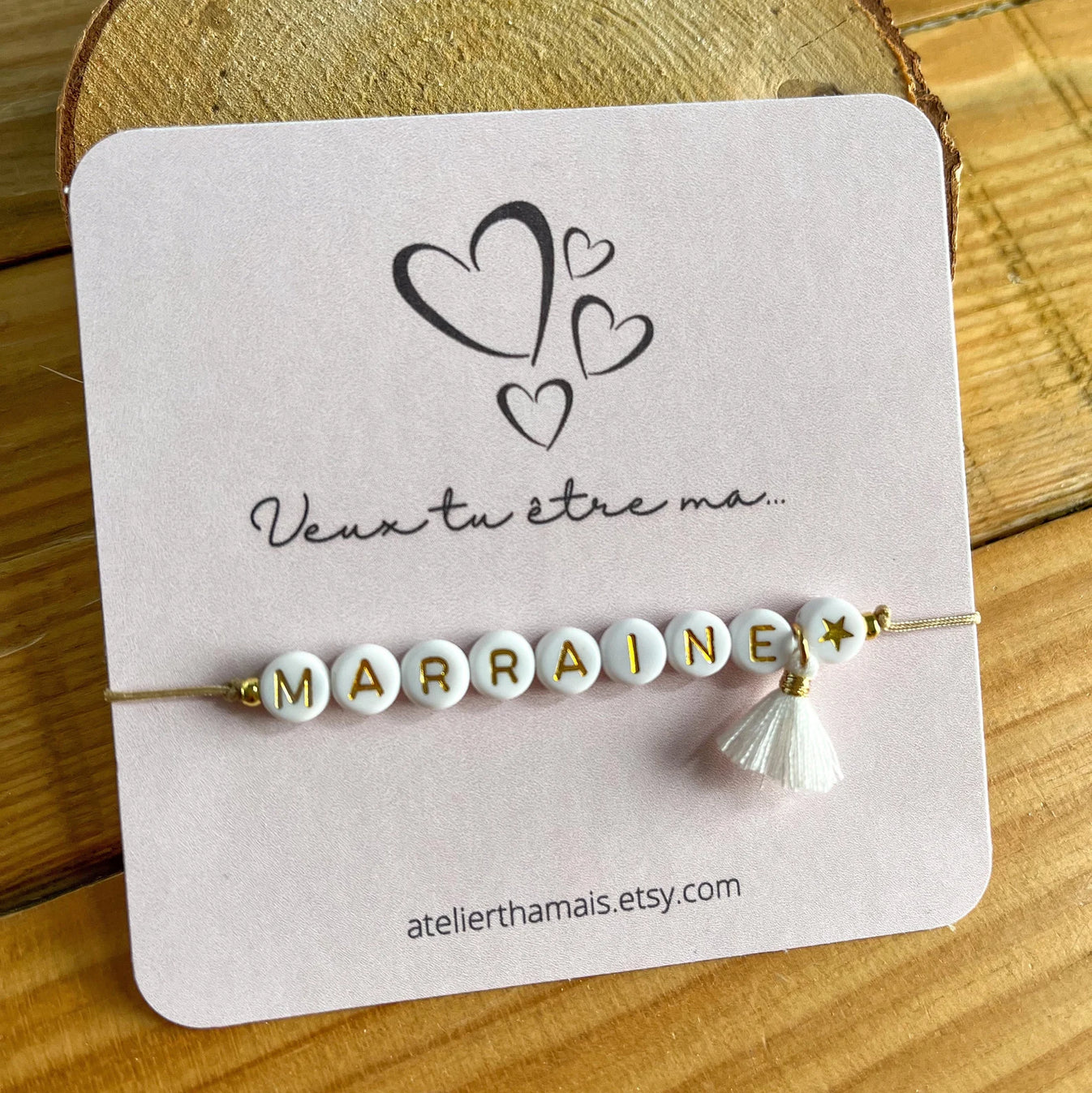 Bracelet annonce - Marraine